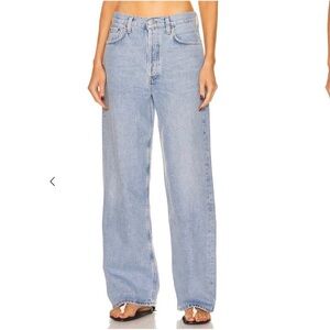 Agolde Blue Wide-Leg Jeans